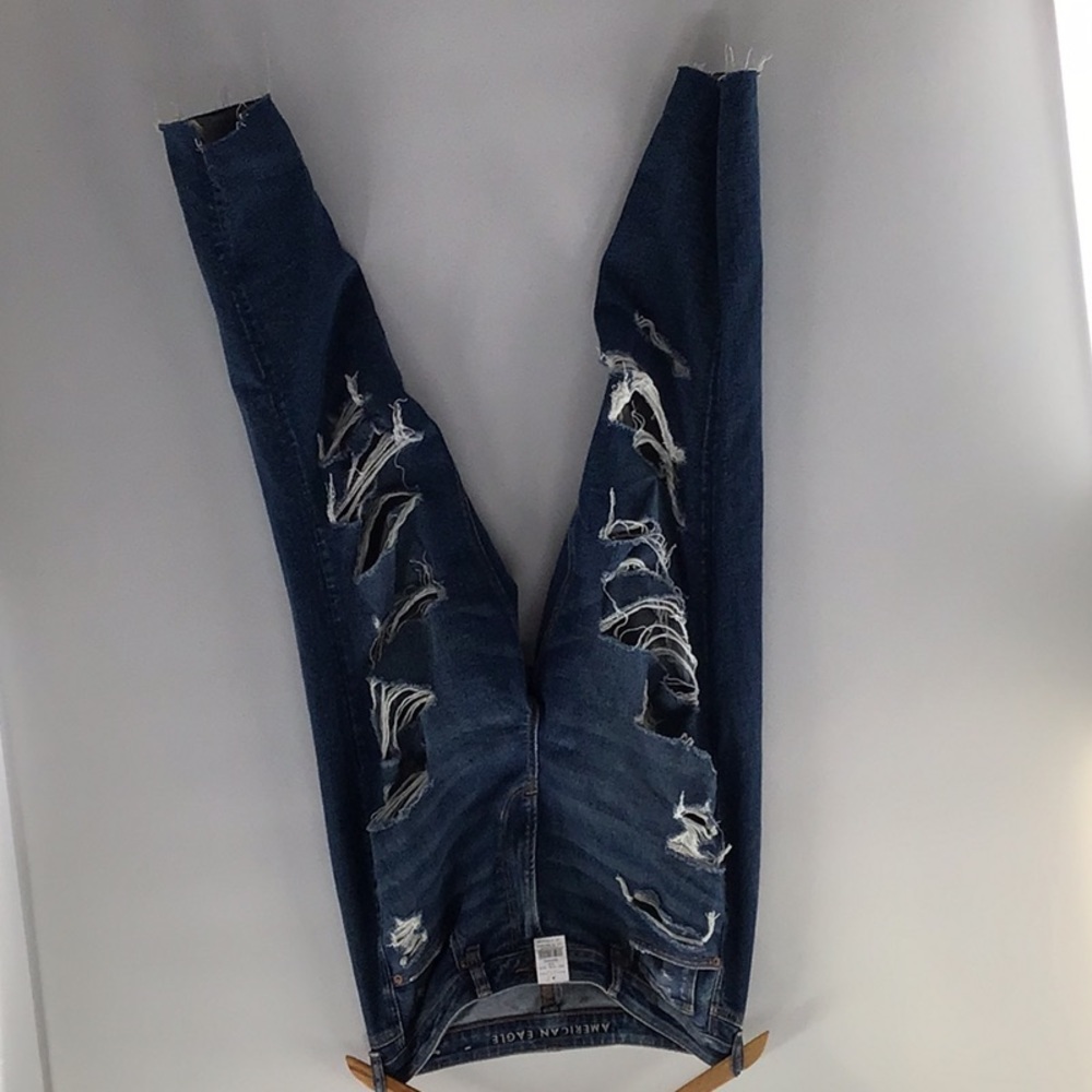 American Eagle Outfitters Blue Skinny Jeans Distressed